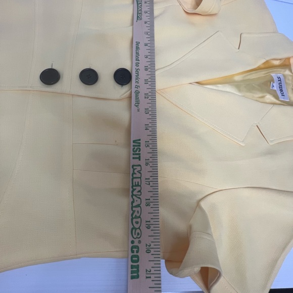 Studio I yellow short sleeve suit top size 16 - Picture 7 of 7